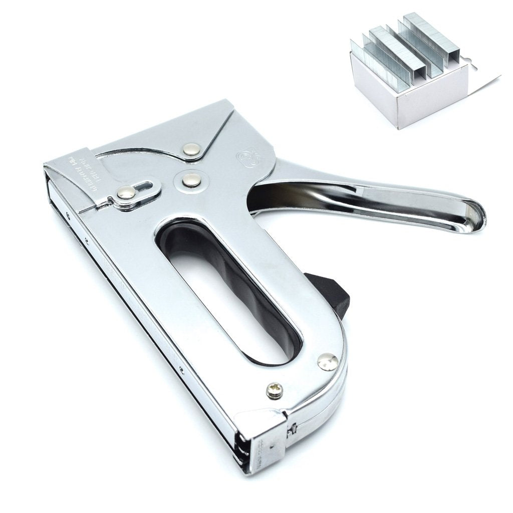 Chrome Stapler - Includes 1000 9/16 (14mm) Galvanized Staples by Citadel Tools