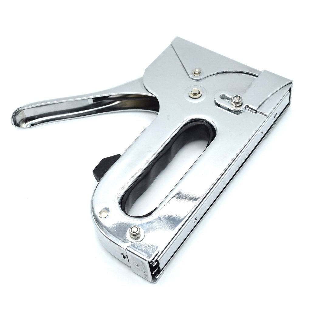 Chrome Stapler - Includes 1000 9/16 (14mm) Galvanized Staples by Citadel Tools